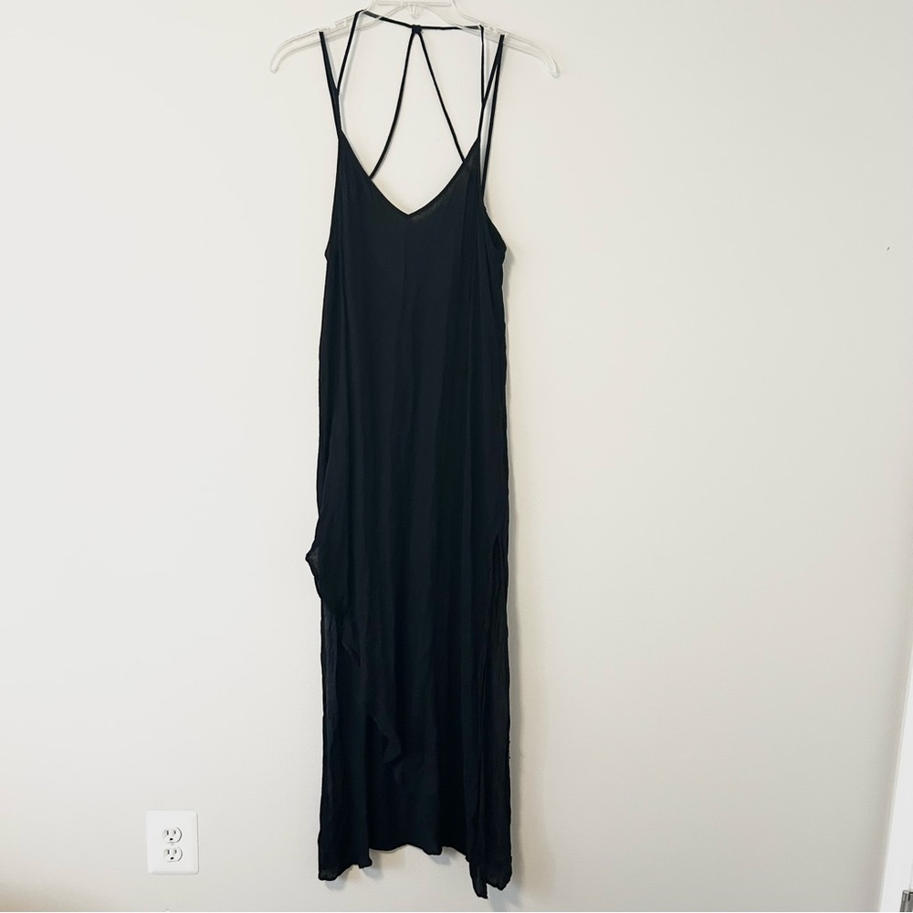 Intimately Free People Black Midi Slip Dress